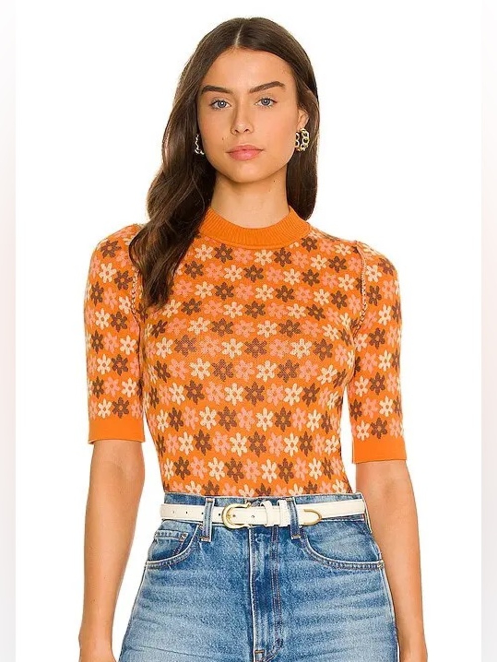 Free People Winter Warmer Knit Bodysuit in Toffee Combo Size XS